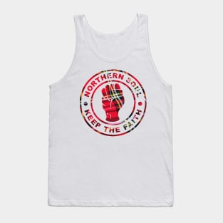 Northern soul tartan fist Tank Top